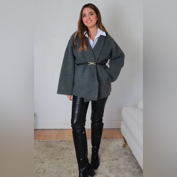 Zara Wool Oversized Coat NWT - Picture 14 of 16